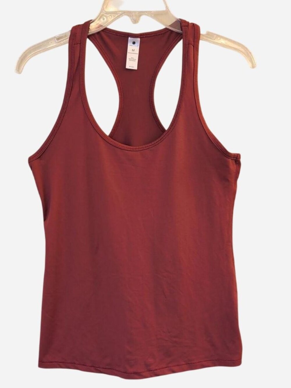 Yogalicious Women's Racerback Tank Top Burgundy Size M